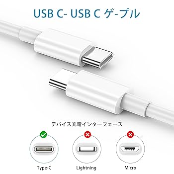 Amazon.co.jp: USB C ケーブル 純正 1M 2本セット PD対応 60W